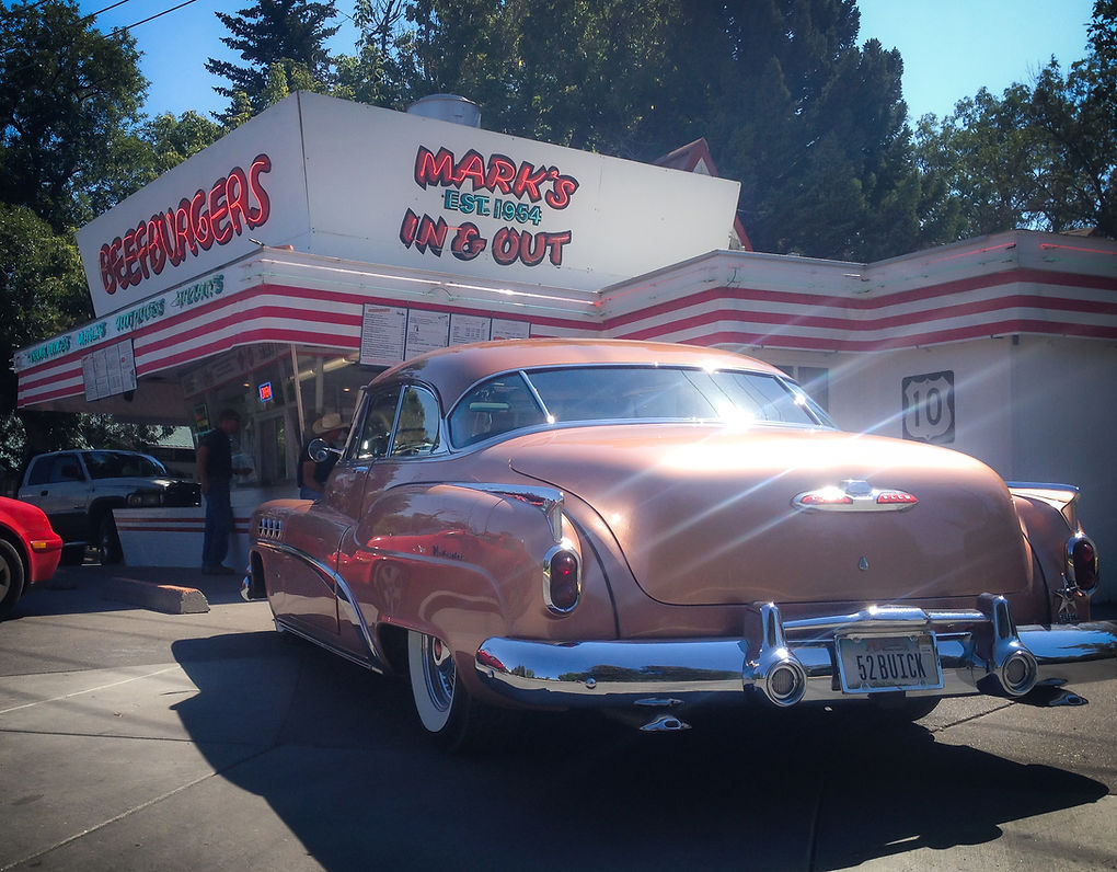 The drive-in experience at Mark's Beefburgers in Livingston Montana with friends and family