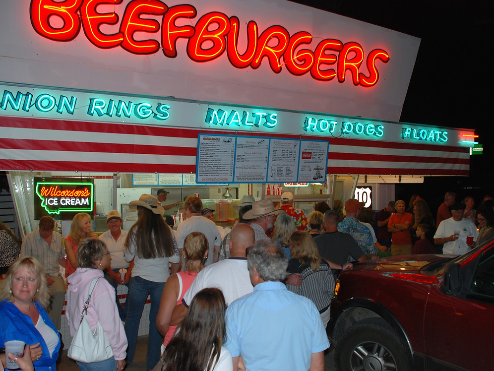 Another memorable moment at Mark's Beefburgers in Livingston Montana